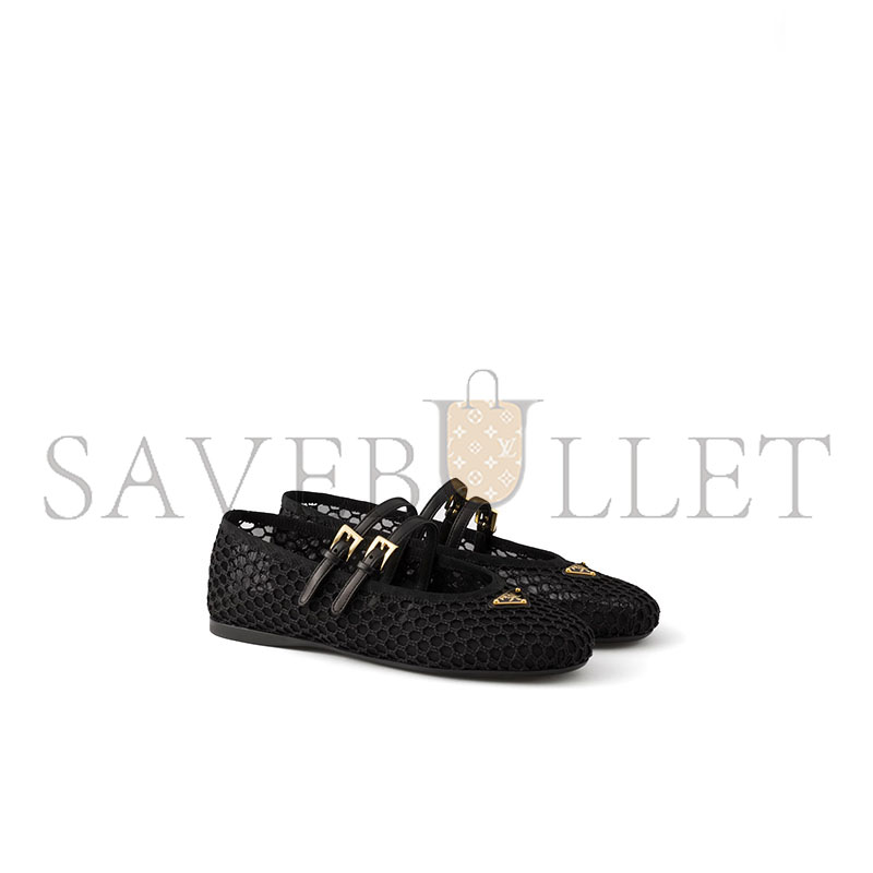 PRADA MESH FABRIC BALLERINAS 1F915N